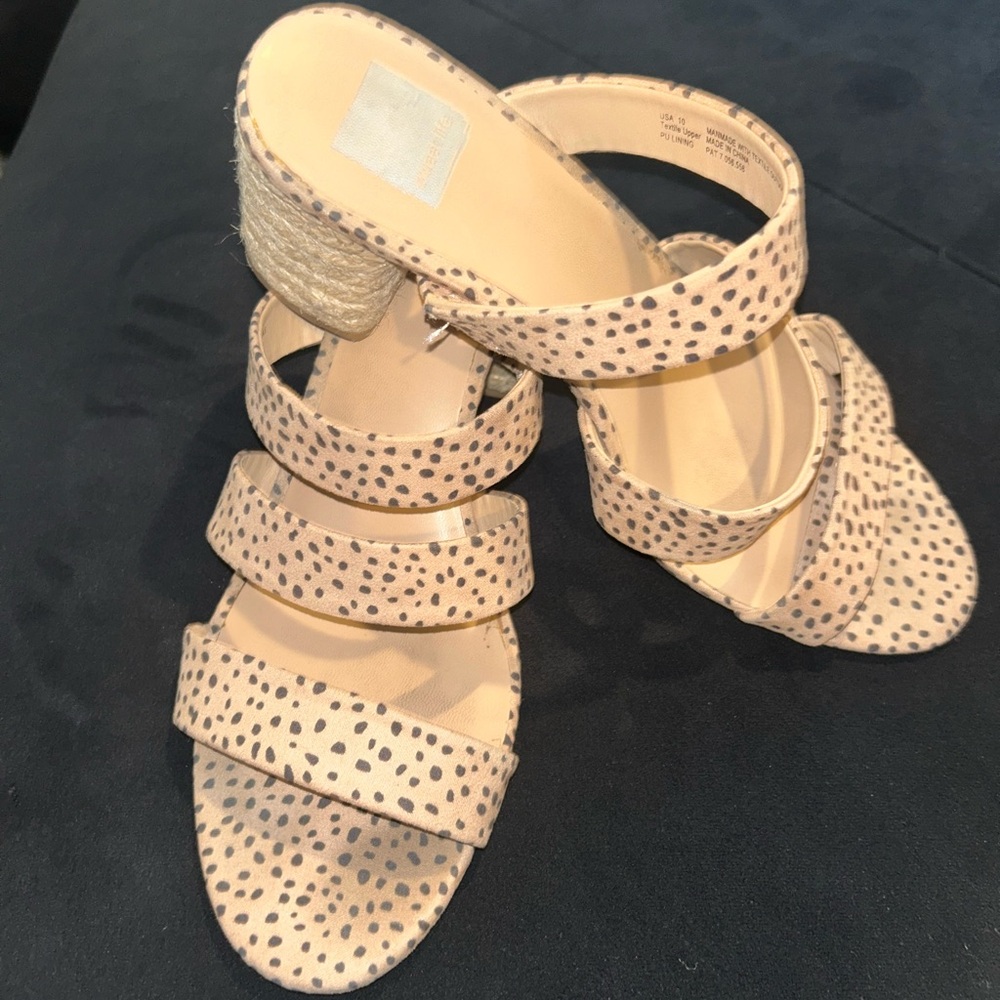 Cheetah print Strappy Sandals - Tan